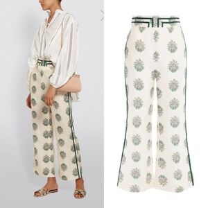 Zimmermann Verity Floral Print Linen Pants